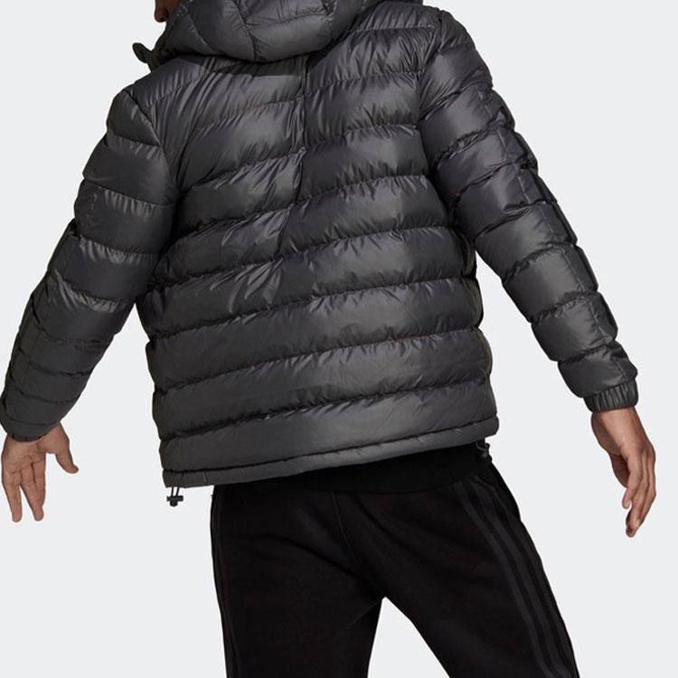 Adidas Solid Color Logo Print Zipper Long Sleeve Cotton Jacket Men Jacket Black HK6669