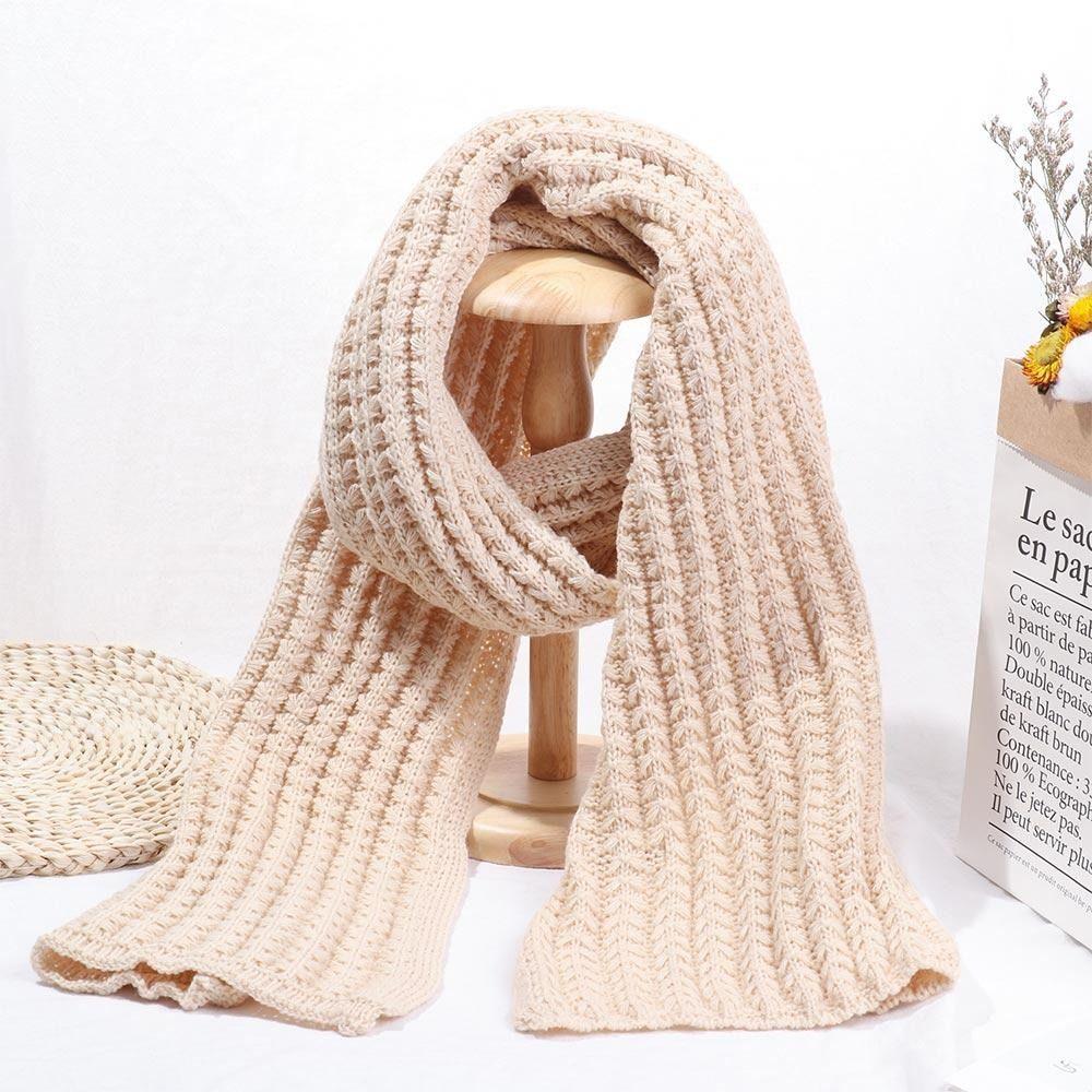 Thickened Knitted Scarf Winter Warm Bandelete Fashion Women Scarf Male and Female