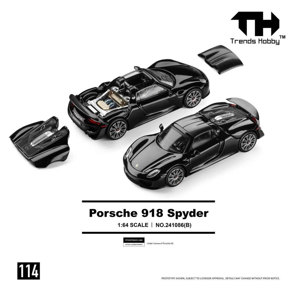 AABKN1 TH-Trends Hobby 1/64 Porsche 911 GT3 R 918 Spyder Lamborghini Huracan GT3 EVO2 Removable Cover Car Alloy Diecast Metal Model