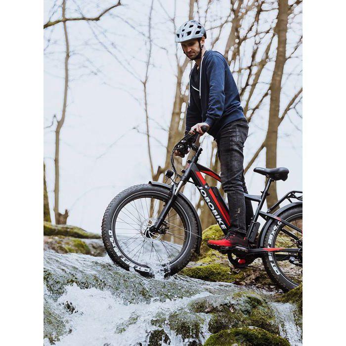 Vélo Électrique - Jobobike Robin - Fatbike 26'' - 13Ah Battery - Bafang 48V 250W - Max Range 65KM- Shimano 7 speed - Gris