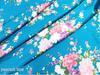 Floral Satin Print Cheongsam Pajamas with Ribbon Headdress and Lantern Kimono Quilt Fabric