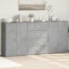 VidaXL Buffets 3 Pcs Concrete Grey 60x31x84 Cm Engineered Wood, Storage Cabinet, Entryway Furniture, Accent Furniture, 3276577