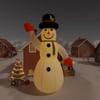 Day and Night - Day and Night Christmas Inflatable Snowman with LED 1000 Cm