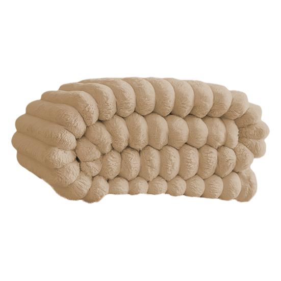 Плед из искусственного кроличьего меха, Пузырчатое одеяло, Теплое одеяло, Пушистое одеяло, Плюшевое уютное толстое пушистое одеяло