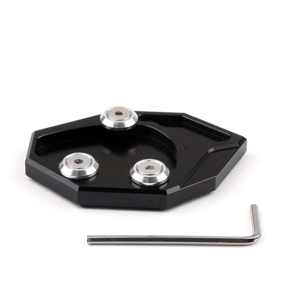Bruce & Shark Kawasaki ZX-14R/ZZR1400 GTR1400 Side Stand Kickstand Plate Pad End Black