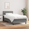 3140034 vidaXL Divan Bed with Mattress Dark Grey 100x200cm Fabric