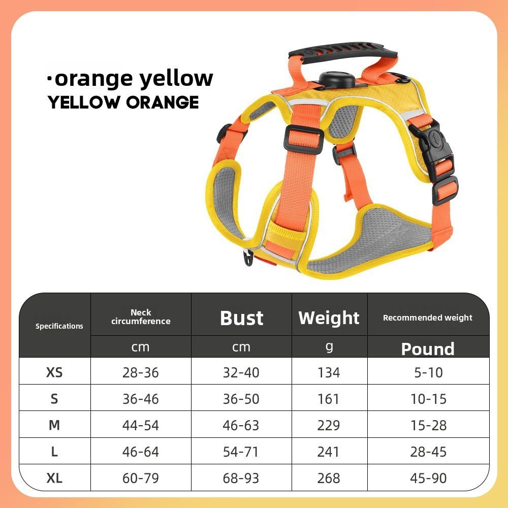 Dog Chest Harness With Nylon Material And Non Extendable Leash For Small Pets