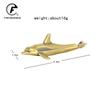 Solid Brass Dolphin Ornaments Vintage Sea Animal Desktop Decorations Crafts Collections Figurines Miniatures Tea Pet Home Decors