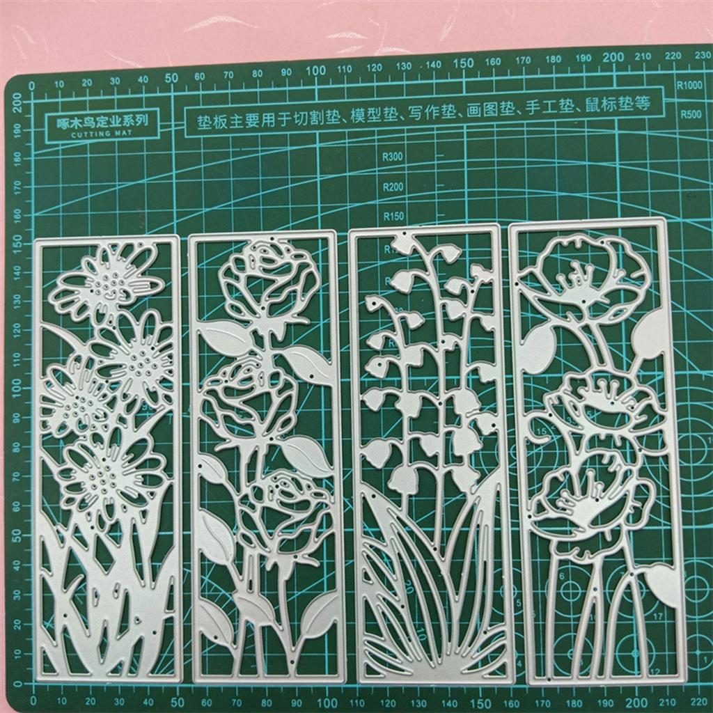 Цветочные вырубные штампы, цветочные тисненые вырубные штампы, шаблоны для изготовления открыток, скрапбукинга, DIY бумажного ремесла, фотоальбома