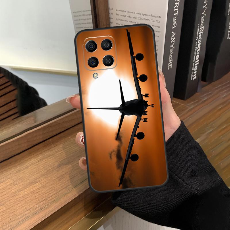 Чехол для телефона Samsung Galaxy M13 M23 M33 M53 M21 M31 M51 M30s M20 M12 M32 M52 M14 M34 M54 с изображением самолета