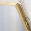 Round/Hexagonal/Rectangle Creative Makeup Mirror Metal Chain Wall Hanging Mirror  Bathroom