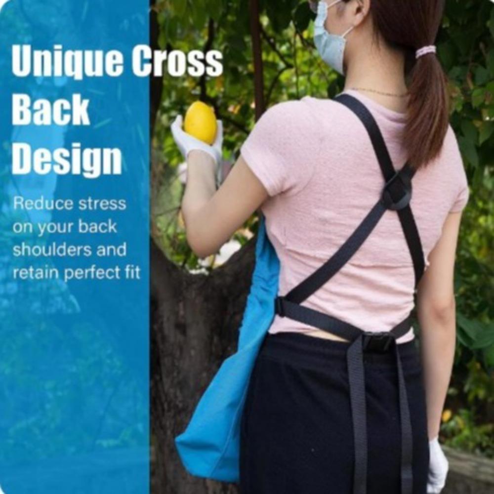 Быстросъемный садовый фартук для хранения овощей и фруктов, сумка-нагрудник для сбора урожая, рабочий инструмент