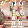 2x рождественские фигурки с орнаментом «Щелкунчик», ручная роспись, кукла, фигурка-солдат, кукольная игрушка