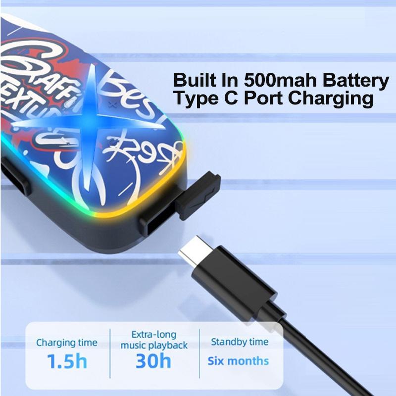 Мотошлем Bluetooth-динамик со светодиодной подсветкой, Водонепроницаемая IP65 рация, Опциональный мягкий/жесткий микрофон