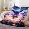 Cartoon Warm Soft Pokémon Eevee Custom Blanket Fluffy Sofa Plaid Plush Bedspread Winter Four Season Throw Blanket for Sofa Bed