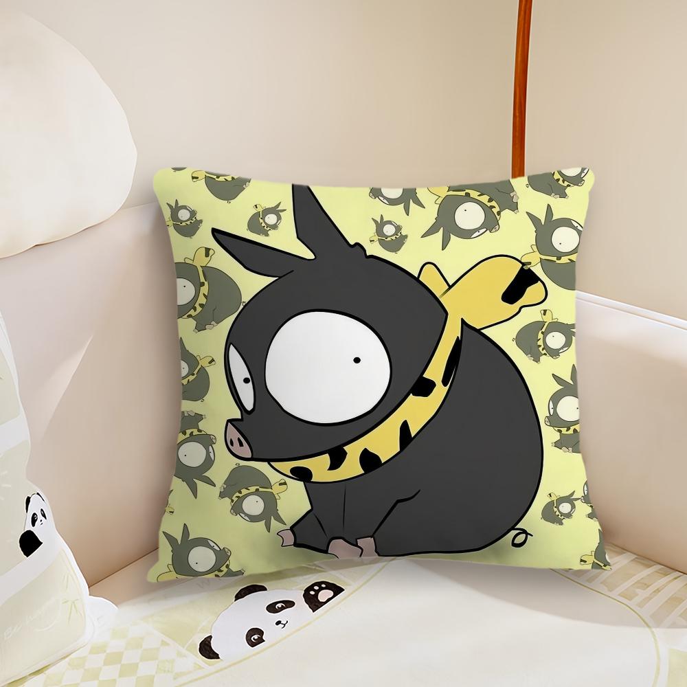 Anime Cute RRanma pig cushion cover Pillow Case Plush Fabric Soft Double Sided Print Sofa Cushion Cover Throw Pillow Covers