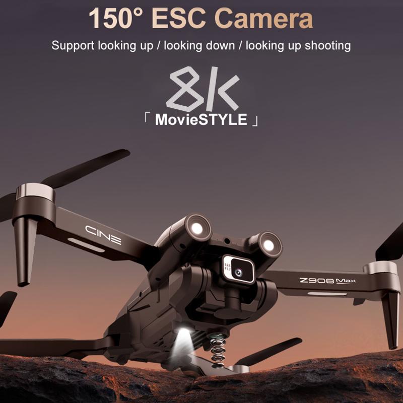 Новая профессиональная HD-дрон Z908 Max с двойной камерой, бесщеточный двигатель, мини-аэрофотосъемка, FPV, предотвращение препятствий, Wi-Fi, квадрокоптер, игрушка