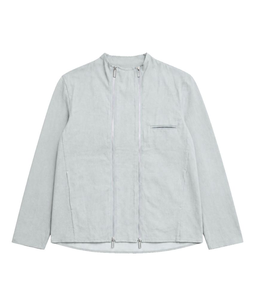 TEN PAST SEVEN Double Zipper Stand Neck Jacket (2 Colors)