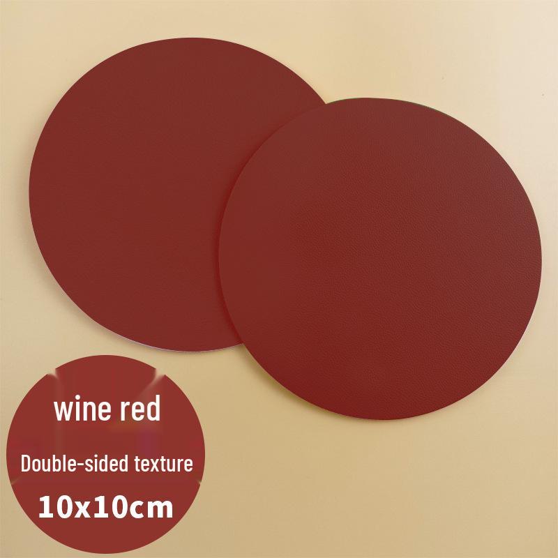 Двусторонние водонепроницаемые нескользящие подставки Cross-Border из искусственной кожи - настраиваемые изоляционные прокладки с корпоративным логотипом