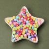 100 шт. 7 мм плоские круглые акриловые звездочки с узором милые модные свободные бусины для ювелирных изделий ручной работы браслет ожерелье ручной работы бисерные аксессуары