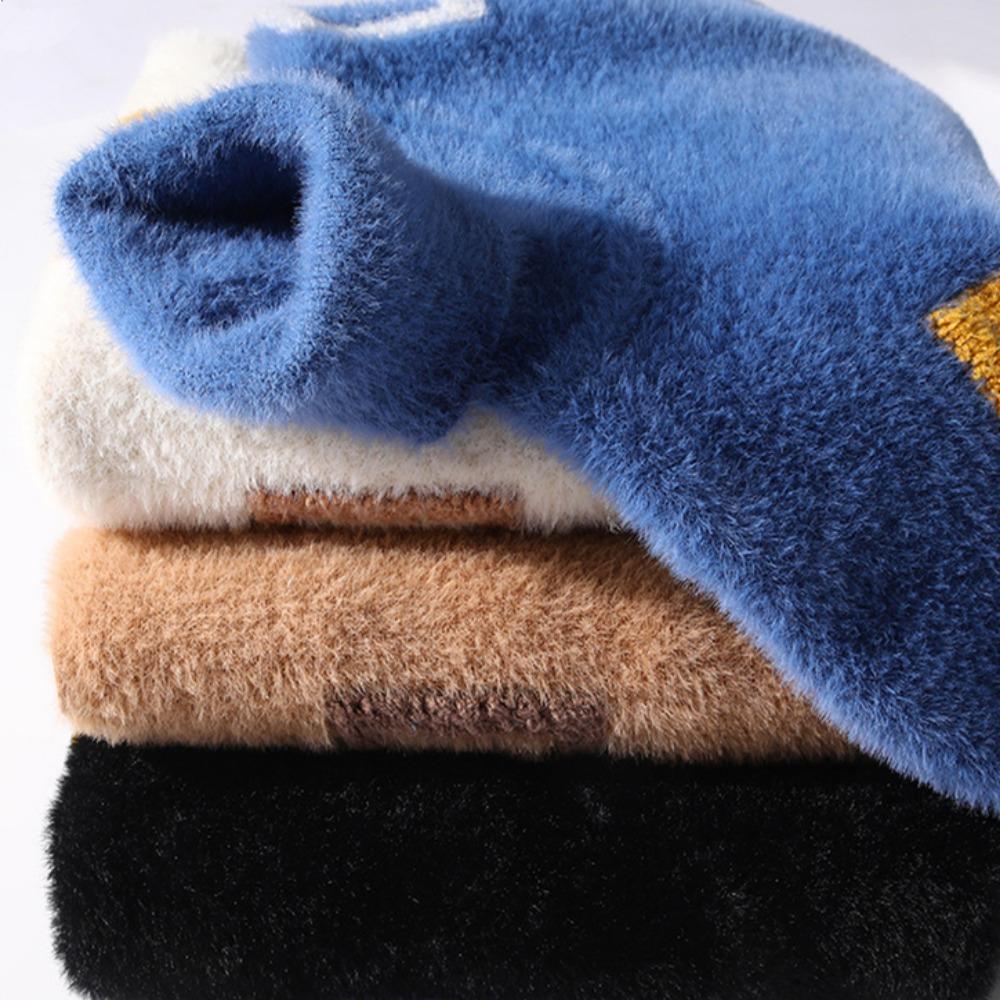 Свитера мужские 2024 Зима Письменный Узор Толстый свитер мужской студенческий молодежный свитер осень мужские шерстяные пуловеры размер M-3XL