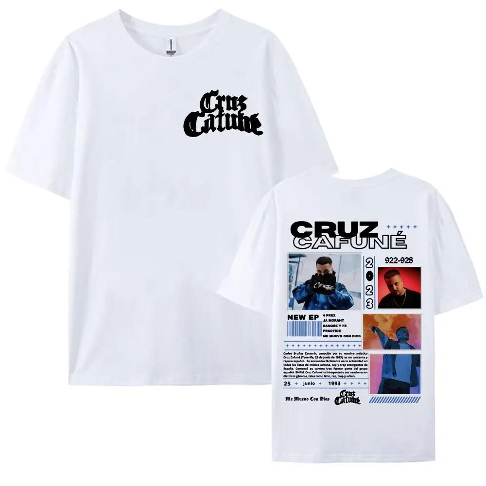 25 Летняя женская футболка Хип-хоп Уличная Принт Cruzzi Топ Оверсайз Y2k Короткий рукав Cruz Cafuné Мировой тур Уличная одежда Одежда Топ