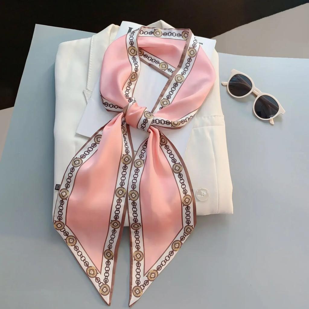 Luxury Design Zebra In Flowers Women Scarf Luxury Silk Scarf Fashion Hair Headband Foulard Skinny Bag Scarves Neckerchief Lady