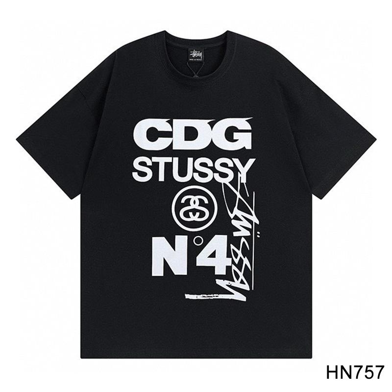 Stussy Летняя новая футболка из высококачественного хлопка с круглым вырезом для мужчин и женщин 2025 года, классический логотип с новым рисунком, парная футболка