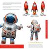 Мультфильм космонавт ракета воздушные шары из фольги 4D воздушный шар из алюминиевой пленки детский день рождения