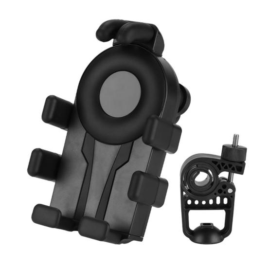 Bicycle Phone Holder Eight-Claw Shock Absorbing Motorcycle Mobile Phone Mount 360-Degree Rotation Anti-slip Universal Bicycle Scooter Cell