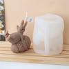 Пасхальное яйцо Милый кролик Свеча Силиконовая форма DIY Форма для изготовления свечей в виде кролика Декор Живопись Животное Гипс Подарок Настольное украшение