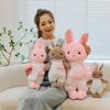 New Doll Soothing Rabbit Cloth Doll Bunny Plush Toy Couple Girl Bed Sleeping Doll Throw Pillow Cute