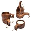 1pc 240ml Handmade Wooden Milk Cup Acacia Wood Coffee Mug with Carrying Rope Handle Camping Drinkware Cups Home Kitchen Tools
