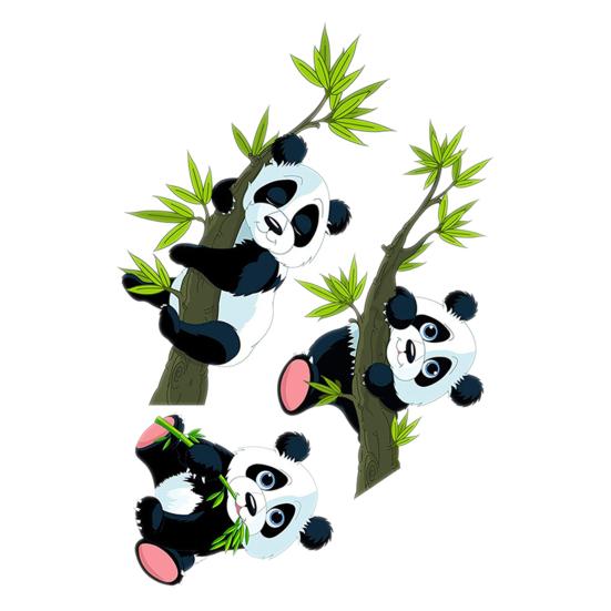 Наклейка на стену декоративная мультяшная милая бамбуковая панда настенная наклейка DIY Home