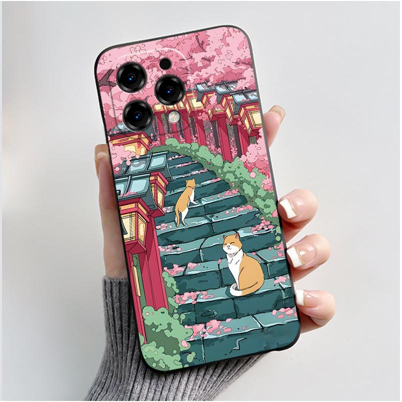 Casing For Doogee N55 / N55 Pro / N55 Plus Case Aesthetic Fashion Cute Cat Cartoon Soft Silicone Back Cover Shockproof Bumper