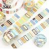 Soft Color Tape Writable Labels Washi Roll, Decorative Patterns Art Craft Smudge Proof Sticker Masking for Scrapbook, Journals, Planners, Card Making