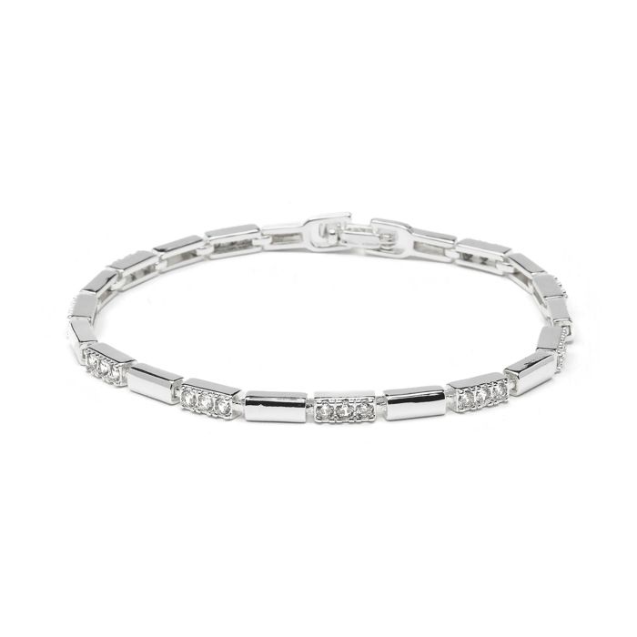 Bracelet - LUXENTER - Tavli - Oxyde de zirconium - Finition rhodiée Argent 925 - 18 cm