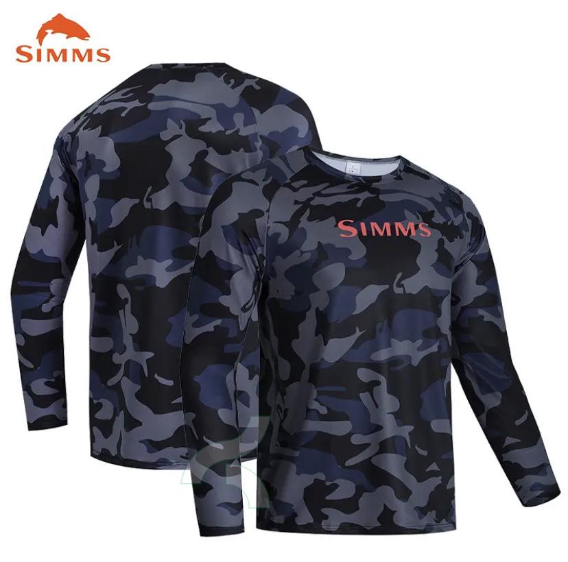 Горячая Распродажа SIMMS Одежда от солнца Камуфляжный Рыболовный Костюм Luya Футболка с длинным рукавом Летний Открытый Рыболовный Костюм Дышащий