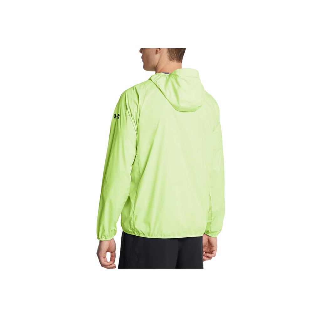 Under Armour Ветровка Phantom, однотонная, легкая, многокарманная, мужская куртка, светло-травянисто-зеленая 1381879-304