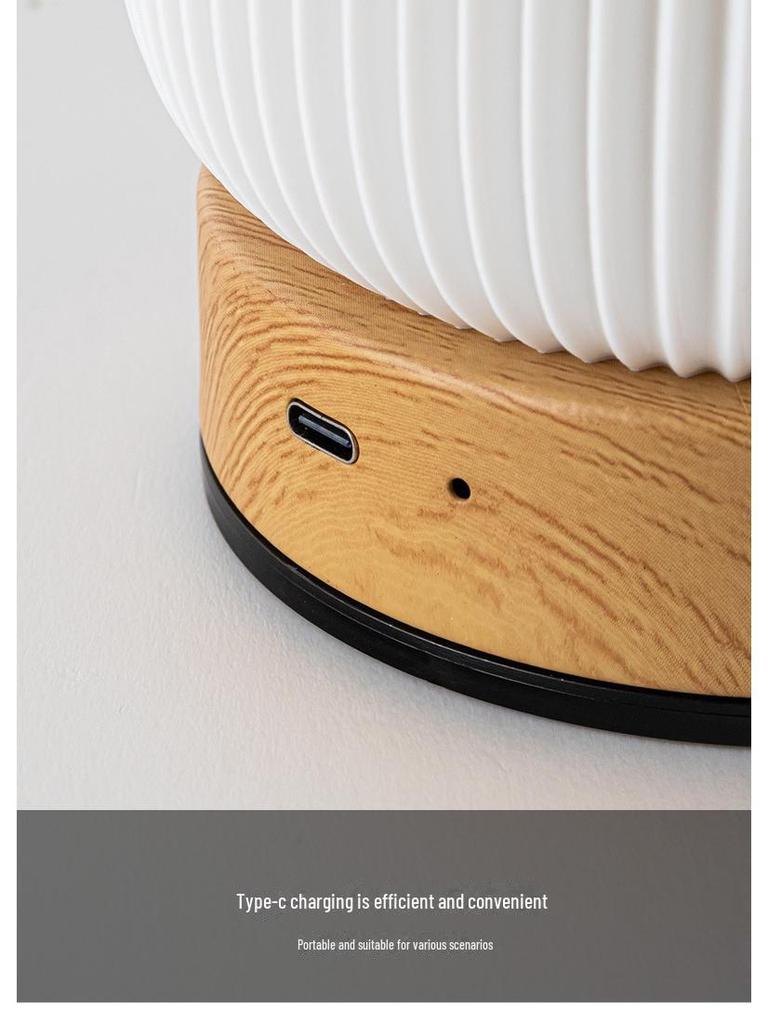 Ночной светильник с сенсорным управлением Wood Grain Remote - RGB-лампа на прикроватной тумбочке с красочной атмосферой