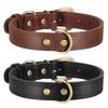 Genuine Leather Dog Collar Real Leather Pet Dogs Collars Necklace Durable For Small Large Dogs German Shepherd French Bulldog