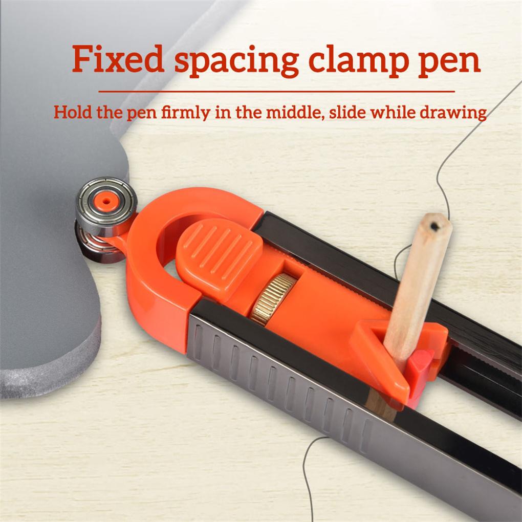 ABS Profile Scribing Ruler Irregular Portable Gauge Shape Measuring Woodworking Profiler Attachments Essentials