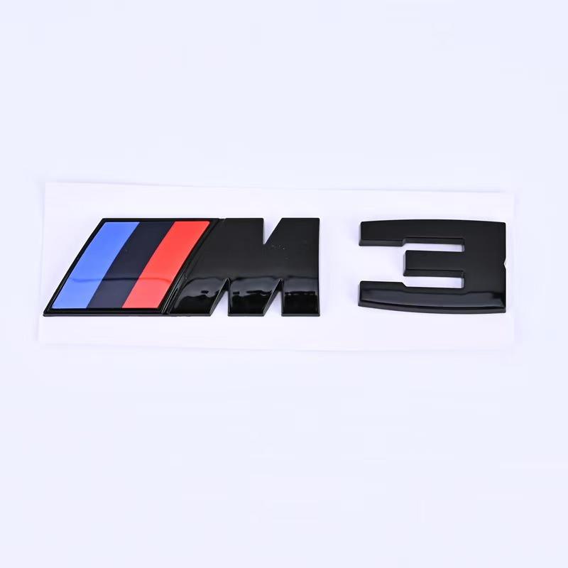 Suitable for BMW Group M standard M1 M2 M3 M4 M5 M6 M7 trunk tail standard ABS logo sticker modified silver/black.
