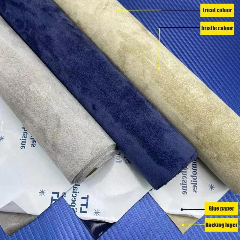 Высококачественная бархатная замшевая ткань, автомобильная бархатная замшевая обертка, самодельная мягкая шкатулка для украшений, виниловые бархатные самоклеящиеся наклейки
