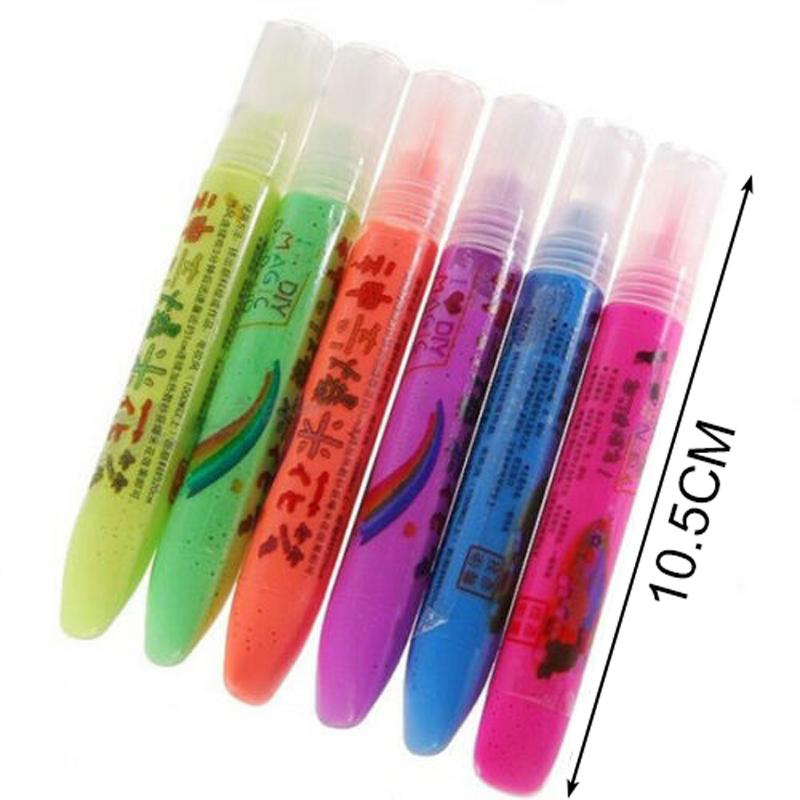 6 шт./компл. волшебные ручки для попкорна волшебные цветные ручки «сделай сам» ручки для рисования попкорна с пузырьками