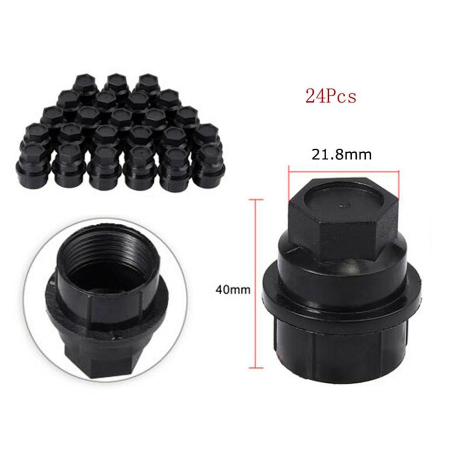 24 шт. Черные колпачки на колесные гайки для Chevy Gmc Silverado 1500 2500 Полноразмерный грузовик 15646250