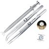 3Pcs Jewelers Tools Stainless Steel Tweezers for Picking Up Jewelry Precision