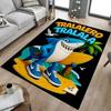 1pc Shark Surfboard Carpet, Office Rug Outdoor Mat Home Decor Area Carpet Festival
