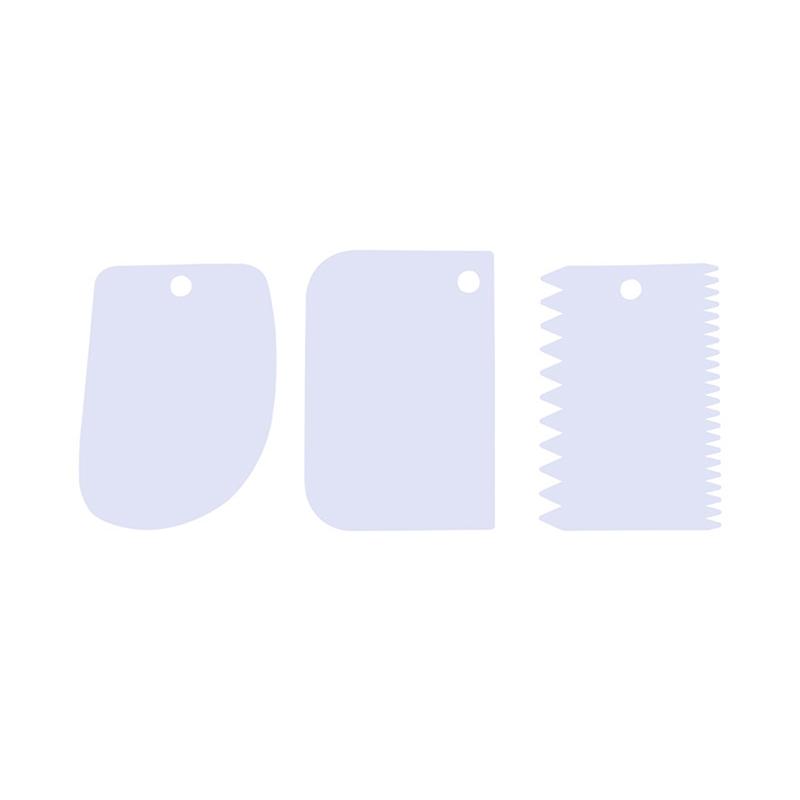 3 шт. скребок для крема, набор для самостоятельной кухни, прямоугольный зубчатый резак для крема, пластиковый скребок для торта, пасты, инструментов для выпечки помадки