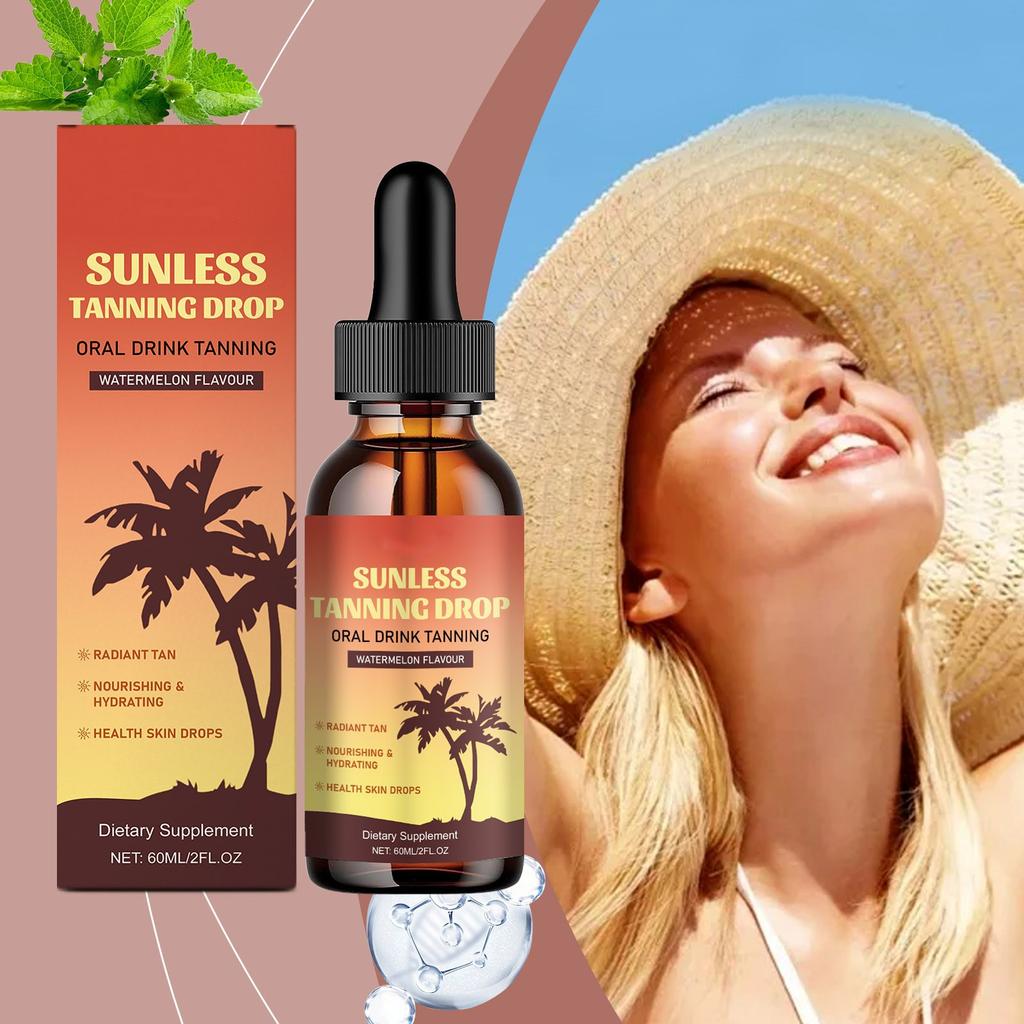 Натуральные капли для загара для естественного загара без УФ-лучей 60 мл